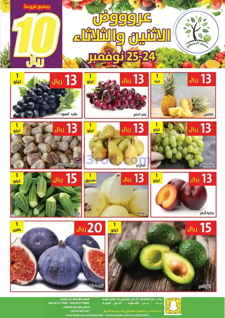 عروض مؤسسة حصاد البساتين السعودية|حتى 25-11-2025