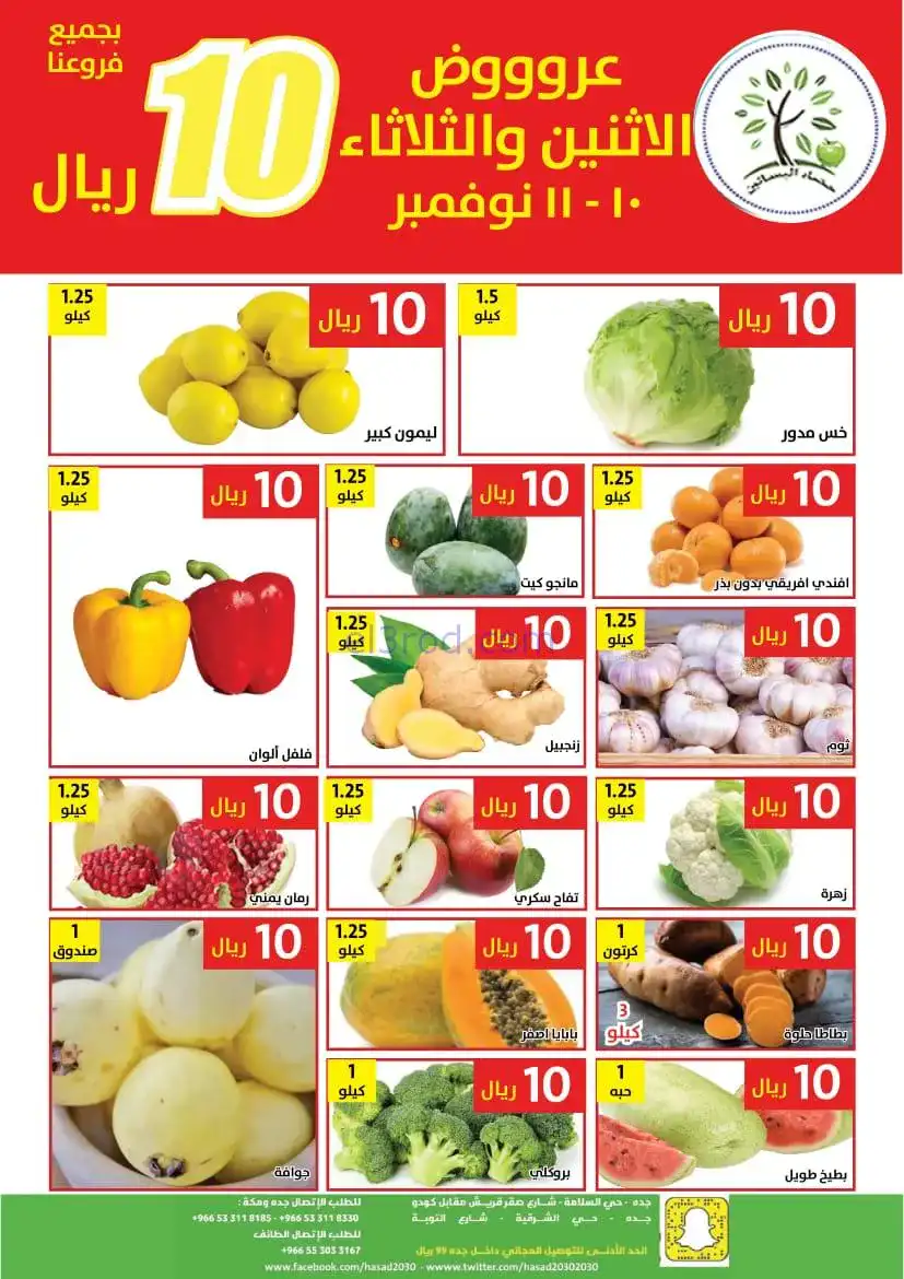 عروض مؤسسة حصاد البساتين سعودي|10 حتى 11-11-2025