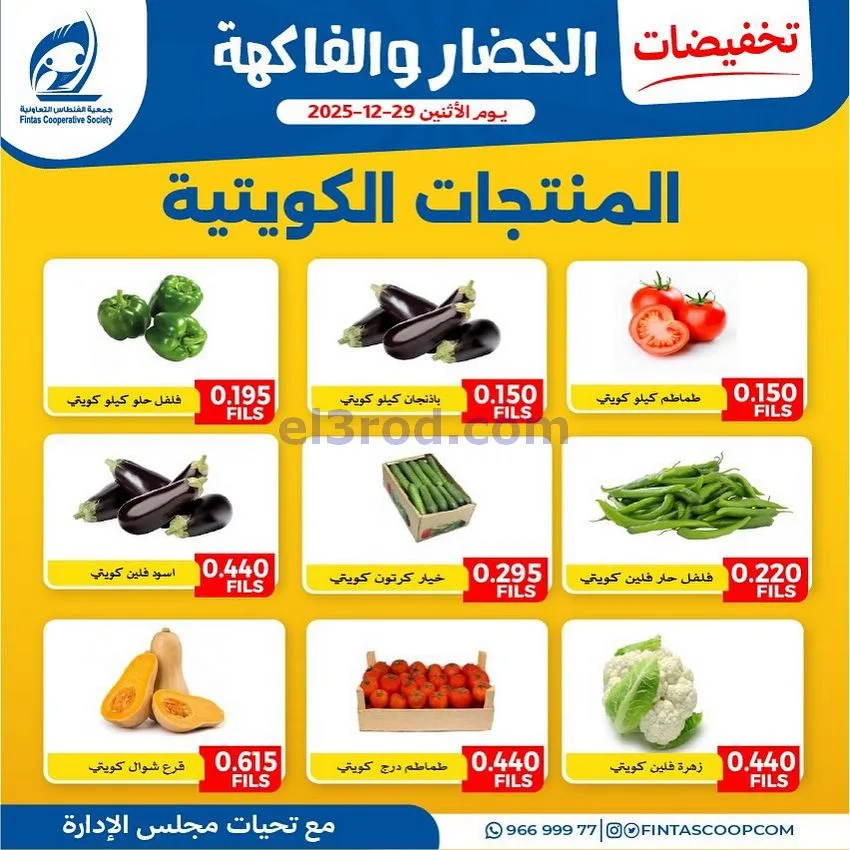 عروض جمعية الفنطاس التعاونية|الاثنين|29-12-2025