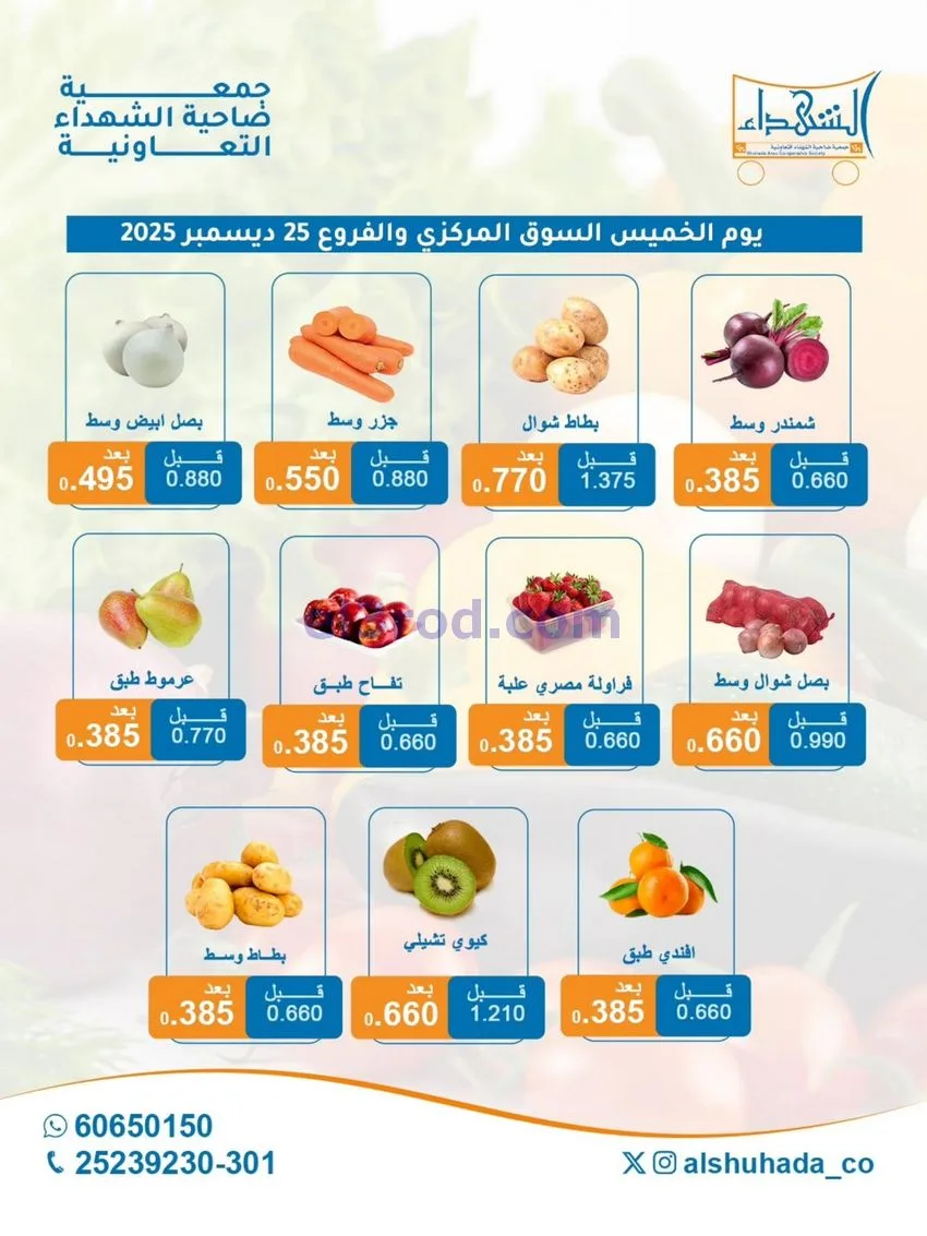 عروض جمعية ضاحية الشهداء التعاونية|25-12-2025