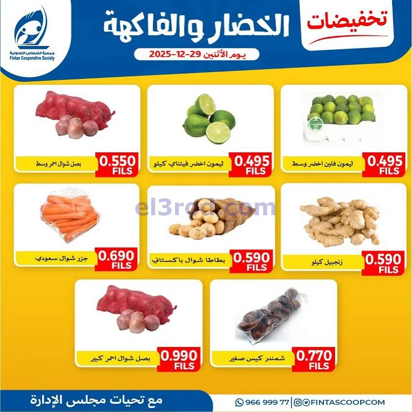 عروض جمعية الفنطاس التعاونية|الاثنين|29-12-2025