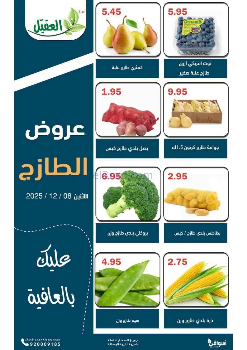 عروض أسواق العقيل السعودية|الاثنين|8-12-2025