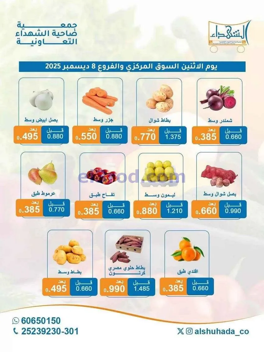 عروض جمعية ضاحية الشهداء التعاونية|8-12-2025
