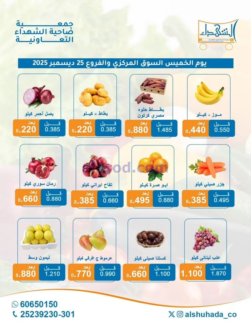 عروض جمعية ضاحية الشهداء التعاونية|25-12-2025