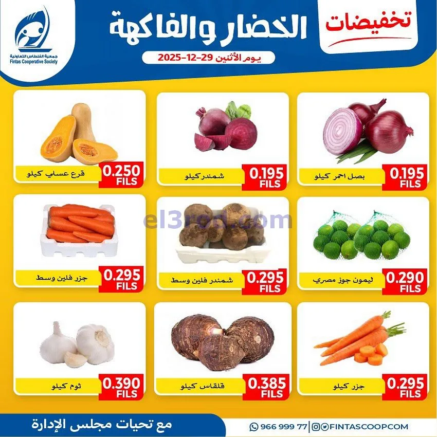 عروض جمعية الفنطاس التعاونية|الاثنين|29-12-2025