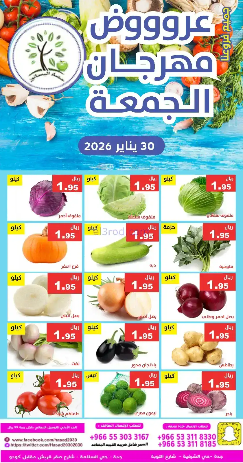 عروض مؤسسة حصاد البساتين سعودية|الجمعة|30-1-2026