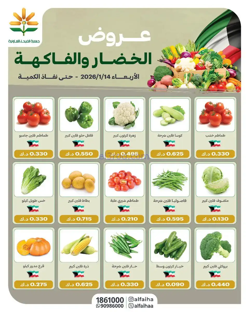 عروض جمعية الفيحاء التعاونية|الاربعاء|14-1-2026