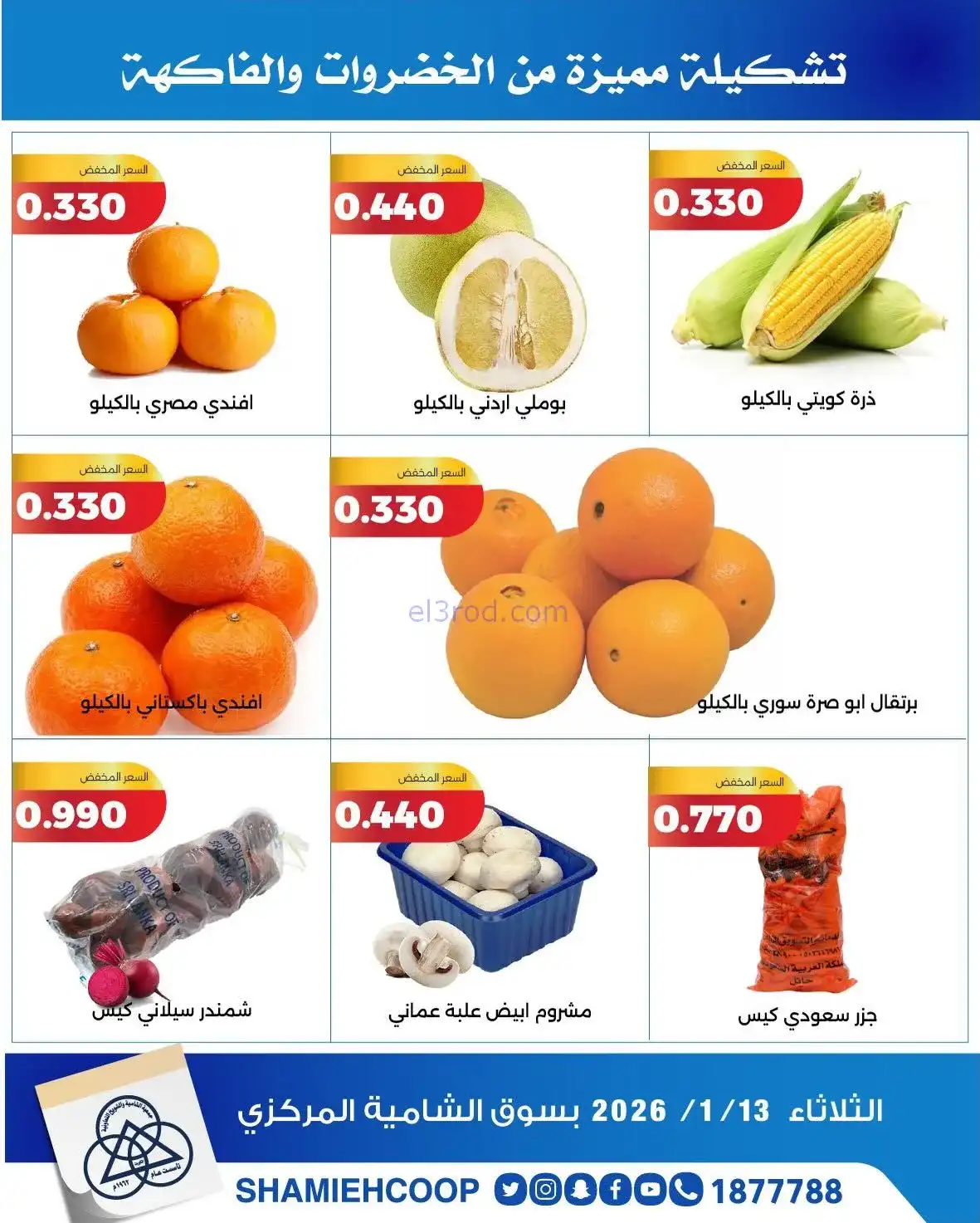 عروض جمعية الشامية والشويخ تعاوني|فريش|13-1-2026
