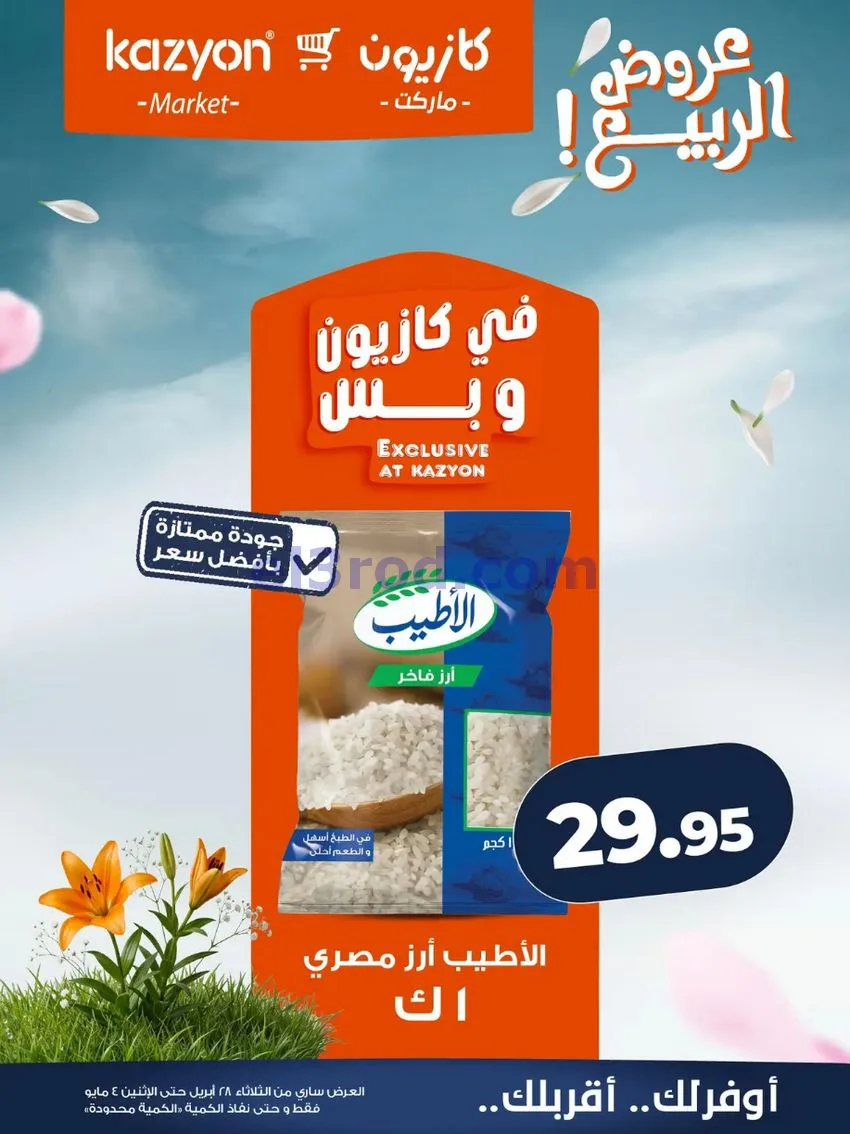 عروض كازيون ماركت مصر|عروض الربيع|حتى 4-5-2026