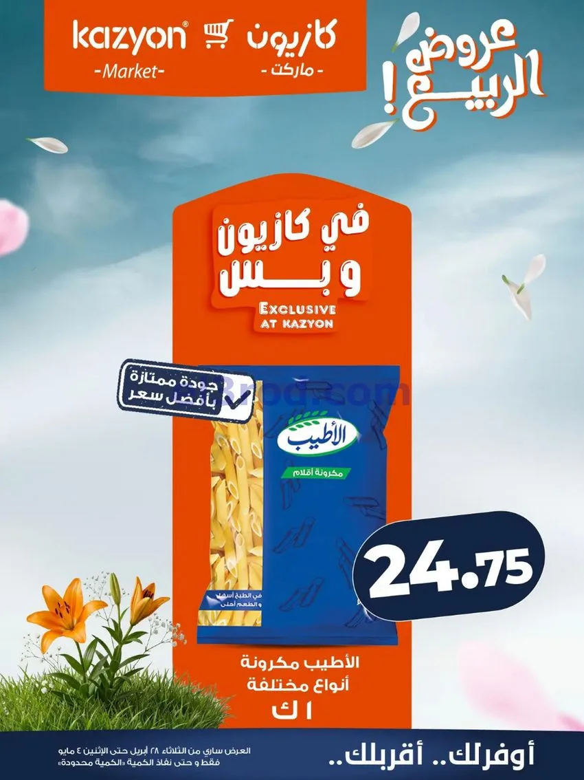 عروض كازيون ماركت مصر|عروض الربيع|حتى 4-5-2026