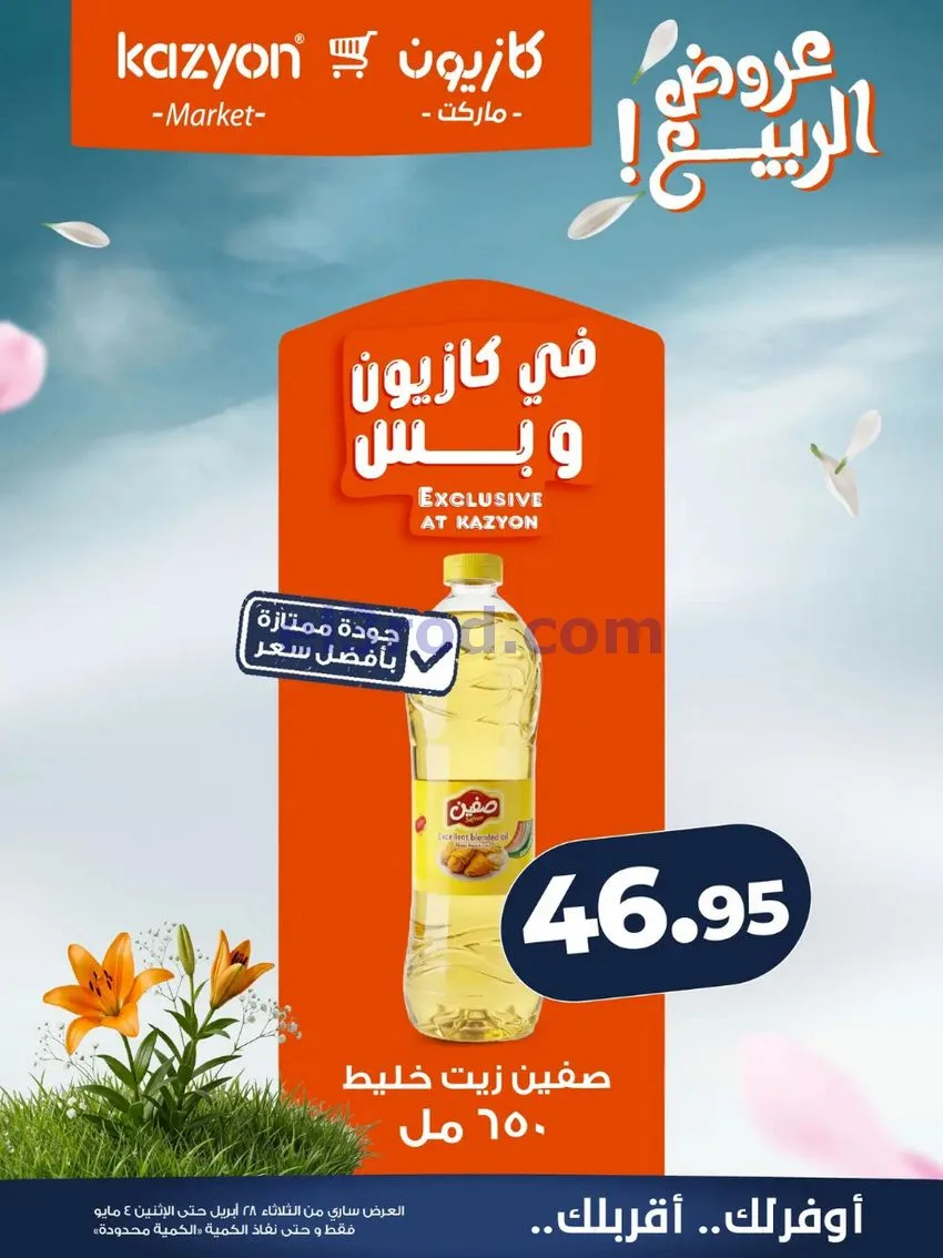 عروض كازيون ماركت مصر|عروض الربيع|حتى 4-5-2026