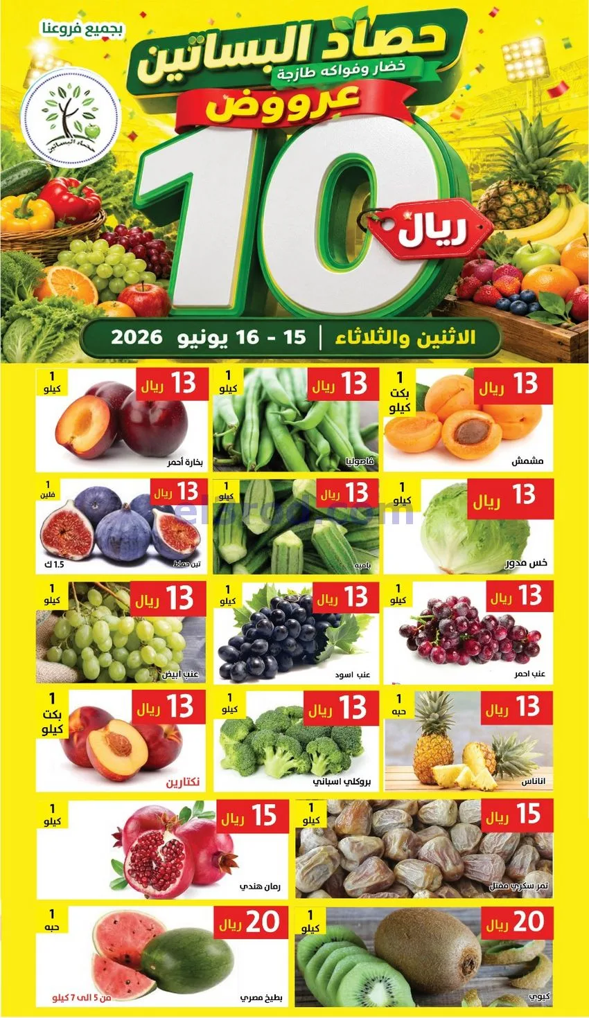 عروض مؤسسة حصاد البساتين السعودية|16-6-2026