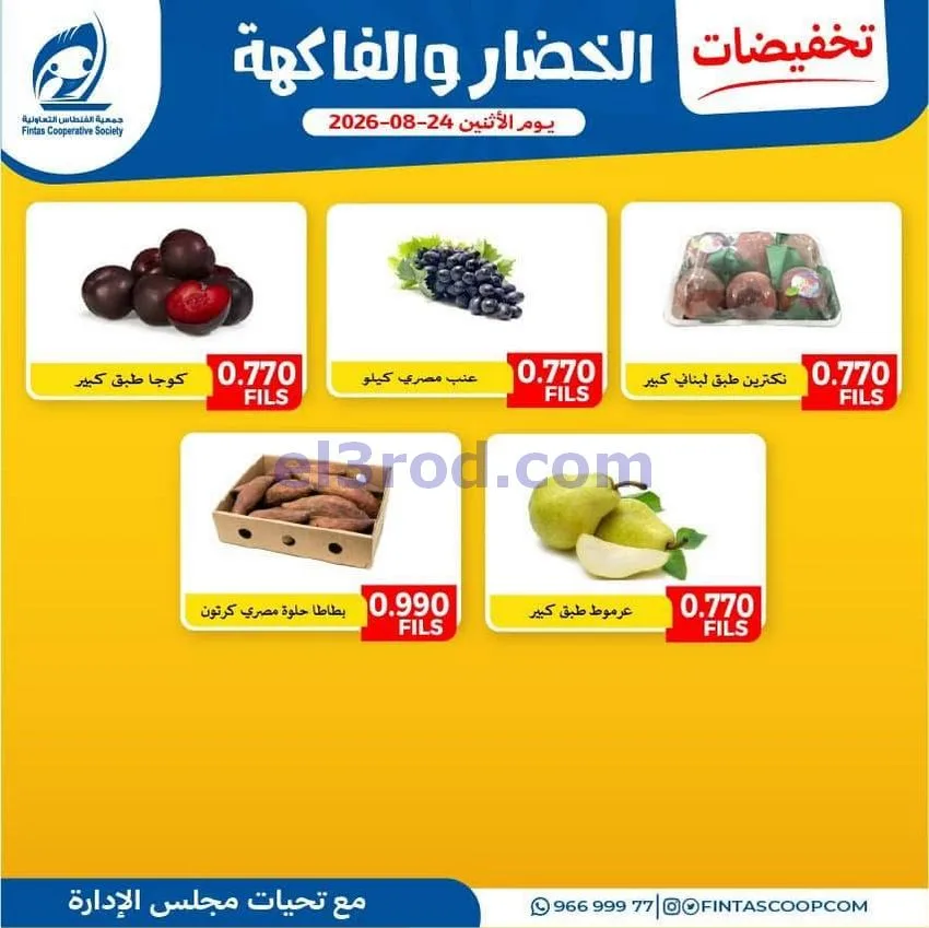 عروض جمعية الفنطاس التعاونية|31-8-2026
