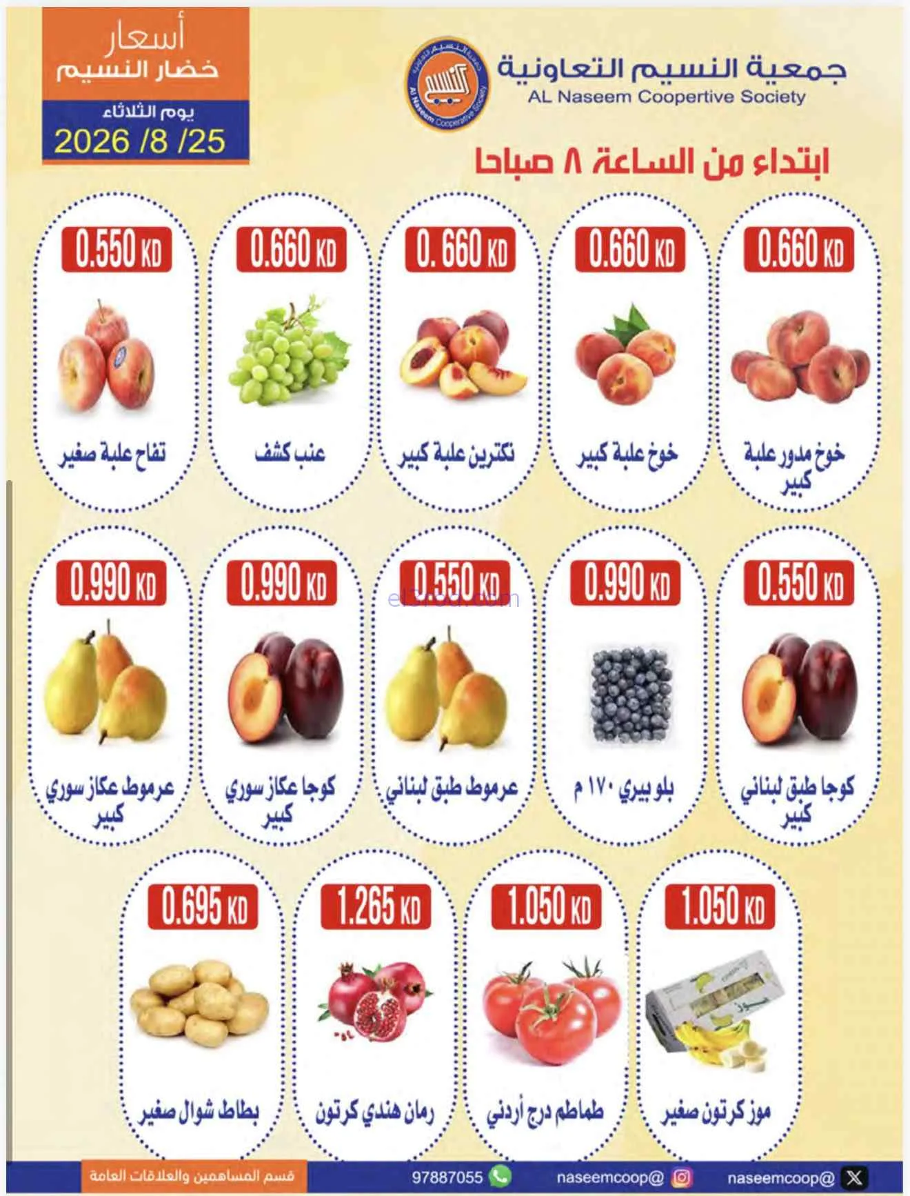 عروض جمعية النسيم التعاونية|25-8-2026