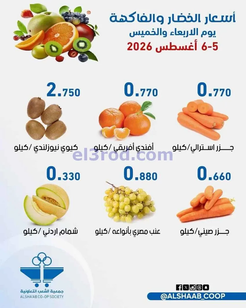 عروض جمعية الشعب التعاونية|5 حتى 6-8-2026