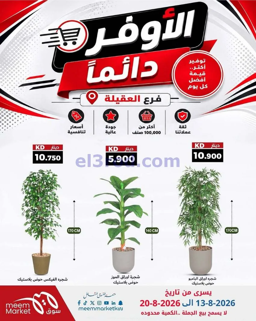 عروض سوق ميم العقيلة|13 حتى 20-8-2026
