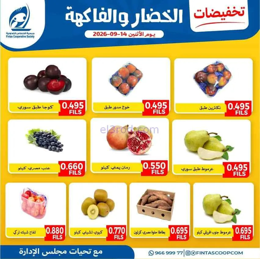 عروض جمعية الفنطاس التعاونية|الاثنين|14-9-2026
