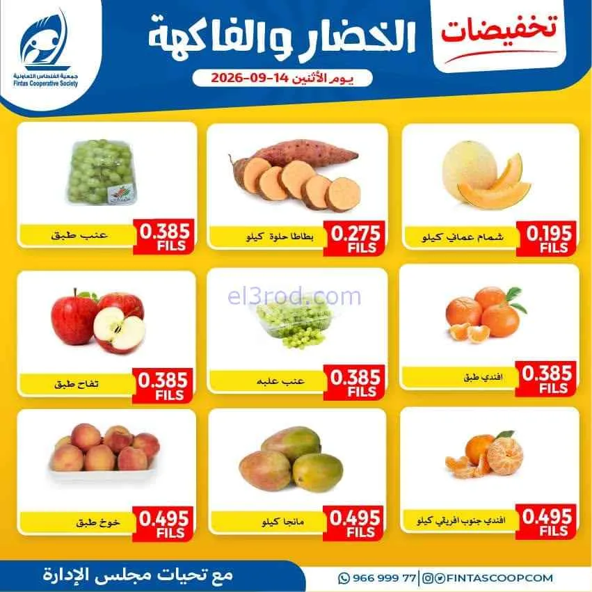 عروض جمعية الفنطاس التعاونية|الاثنين|14-9-2026