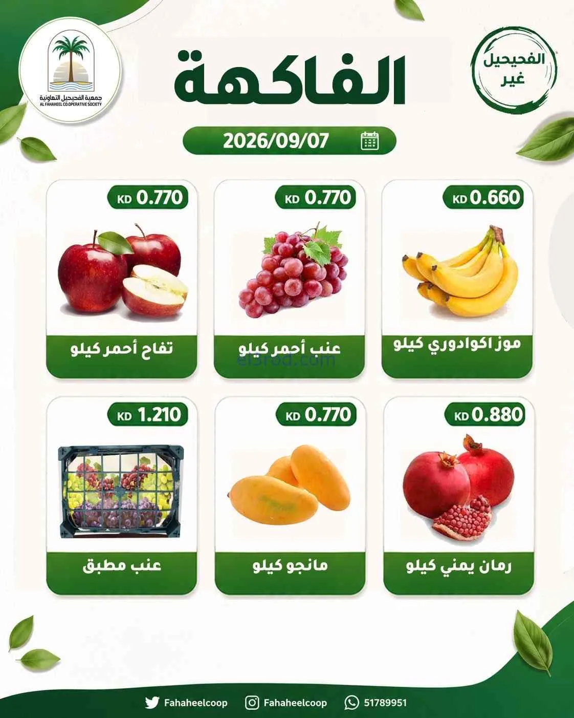 عروض جمعية الفحيحيل التعاونية|7-9-2026