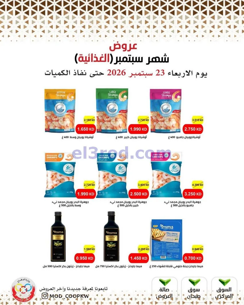 عروض جمعية وزارة الدفاع الإستهلاكية|من 23-9-2026
