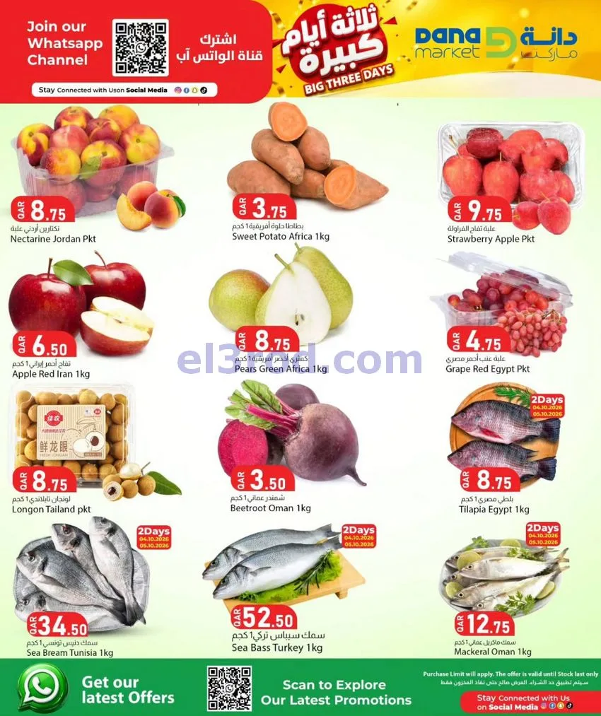 عروض دانة ماركت قطر|4 حتى 6-10-2026