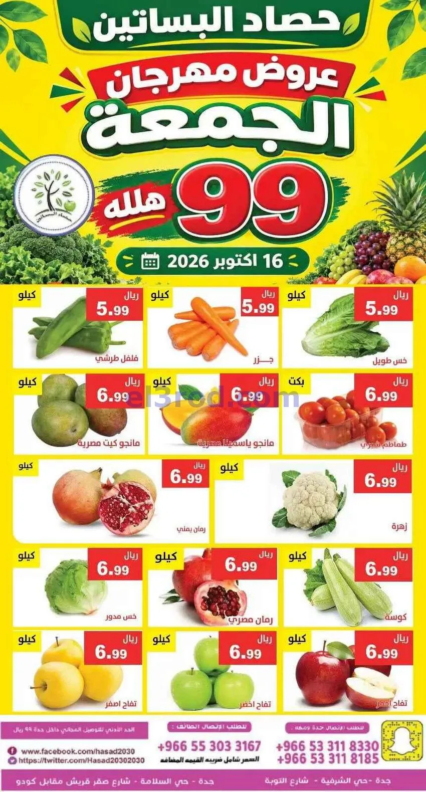 عروض مؤسسة حصاد البساتين|16-10-2026