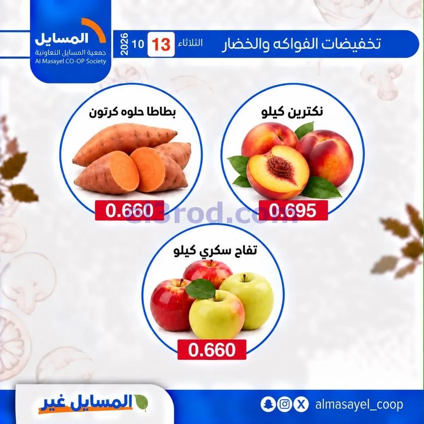 عروض جمعية المسايل التعاونية|13-10-2026